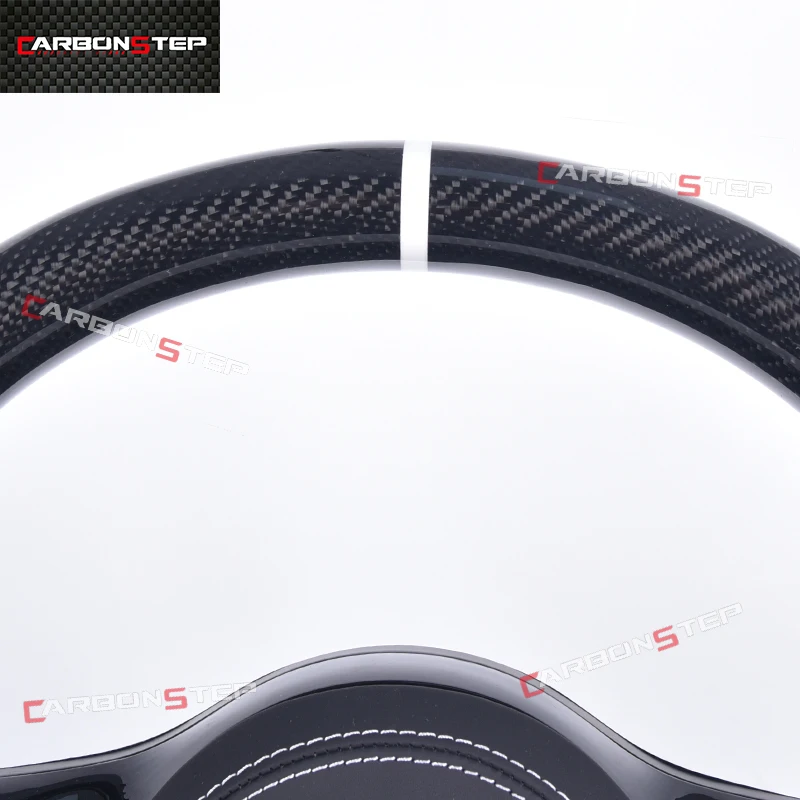 LED Carbon Fiber Steering Wheel Upgrade For Mercedes Benz W205 W204 A45 CLE GLC AM-G Steer Wheel