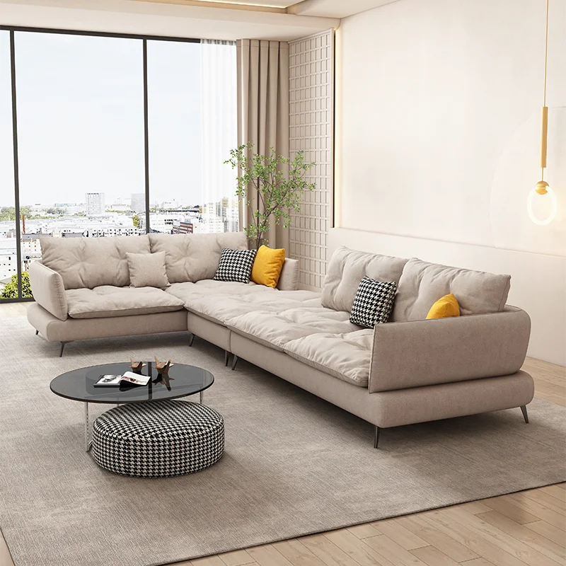 Modern fabric folding chair sleeper wooden living room multifunctional divan three seat sofa bed