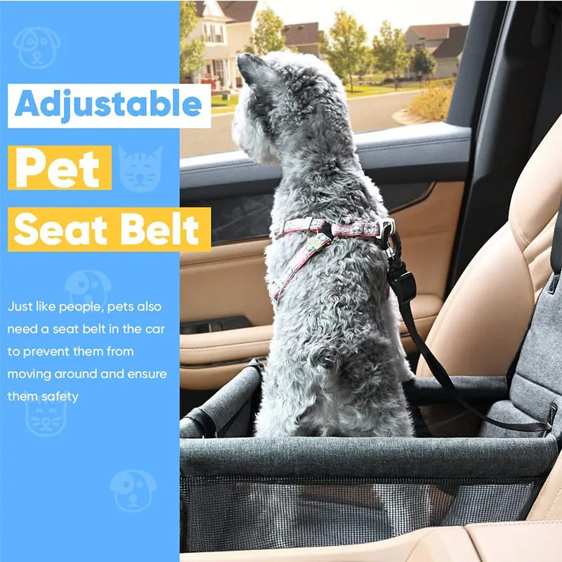Customized Pet Carrier Dog Booster Oxford Mesh Breathable Foldable Pet Car Safety Seat for Dogs and Cats Pet Car Seat Cushion