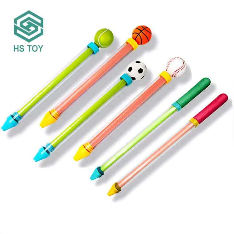HS New Version Long Range 40 CM Beach Plastic Double Tube Water Cannon Toy Ball Gun Game Tiktok Made Me Buy It With 2 Color