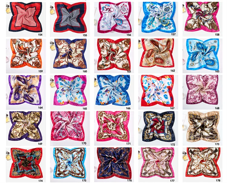 Custom Printed Paisley Polyester Cotton Bandana Square Scarf Luxury Flower Printing Silk Hair Bandana With Logo