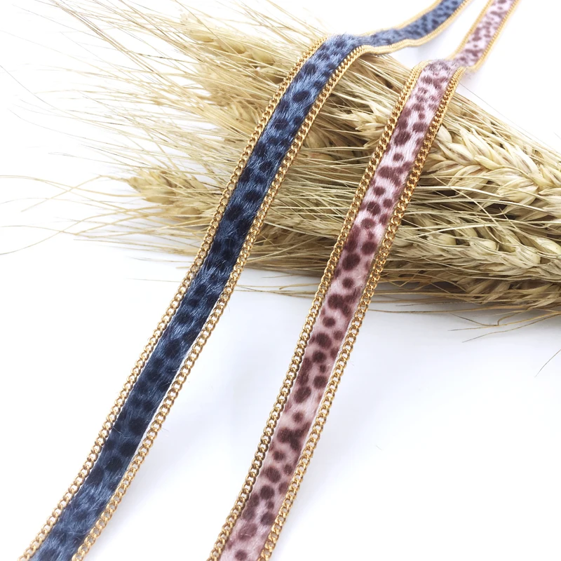 Популярная переводная кружевная отделка с конским мехом и золотой цепочкой