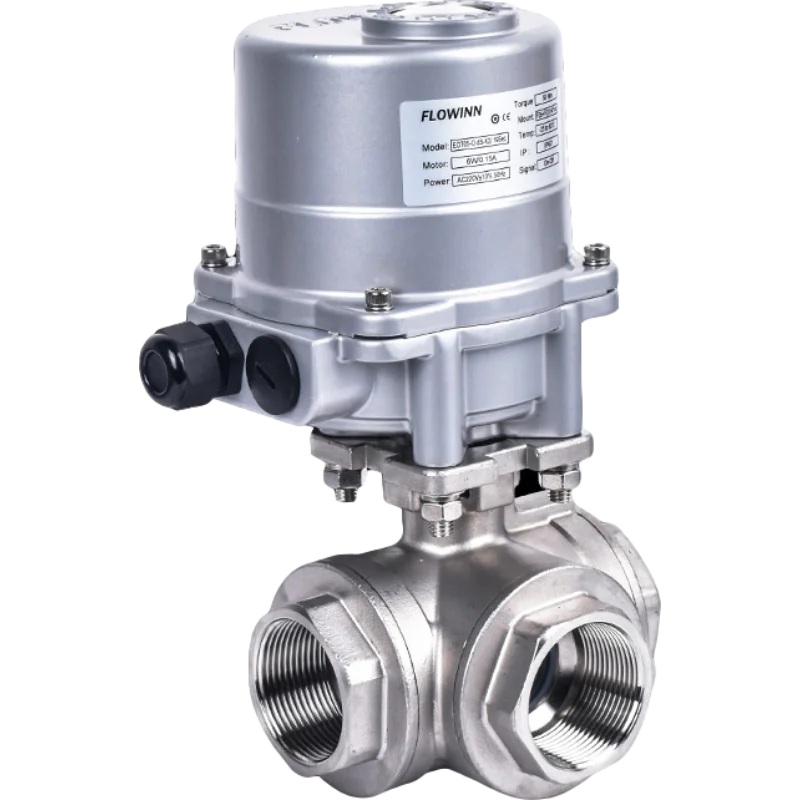 
Three way high platform ball valve internal thread T type L type gland valve hand pneumatic electric actuator ball valve 