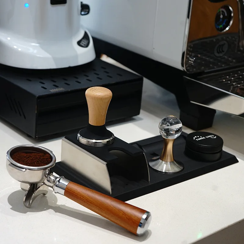 Food safe silicone rubber tampering corner coffee tamper pads silicone tamping mat tampering corner pad mat