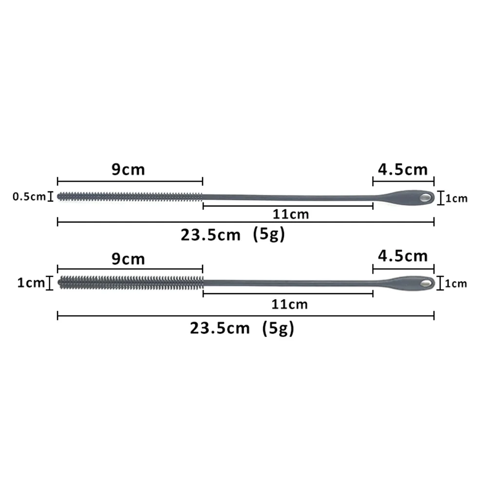 Bottle Straw Brush Slender Baby Baby Water Cup Nipple Cleaning Small Brush Silicone  Longer Cleaning Brush