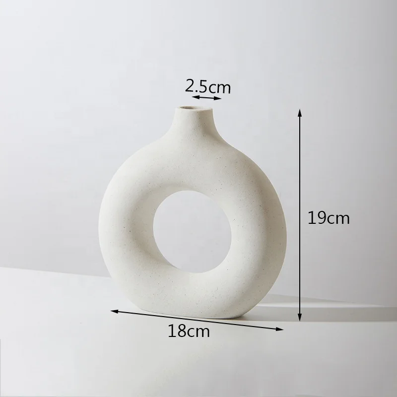 Vase Home Decor Flowers Vase Nordic Ceramic Flower Arrangement Dried Flower Art Home Living Room Decor Vase Decoration Salon