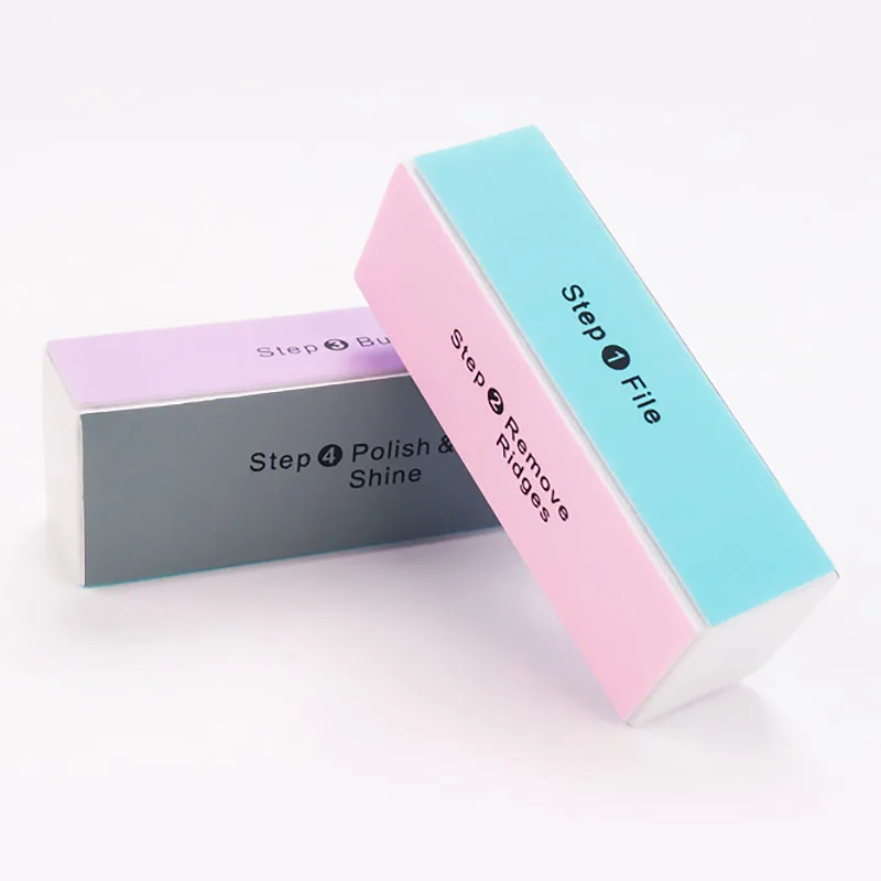 4 Sides Nail Buffer Polishing Tool Nail Sanding Block Buffing Sponge Manicure Rubbing Nail Files