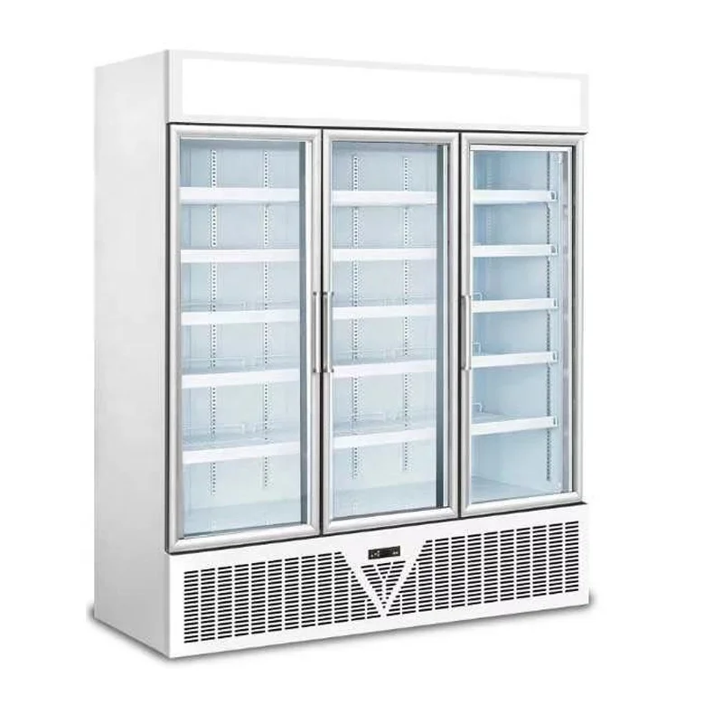 2024 3 Doors Glass Door Beverage Freezer Chiller