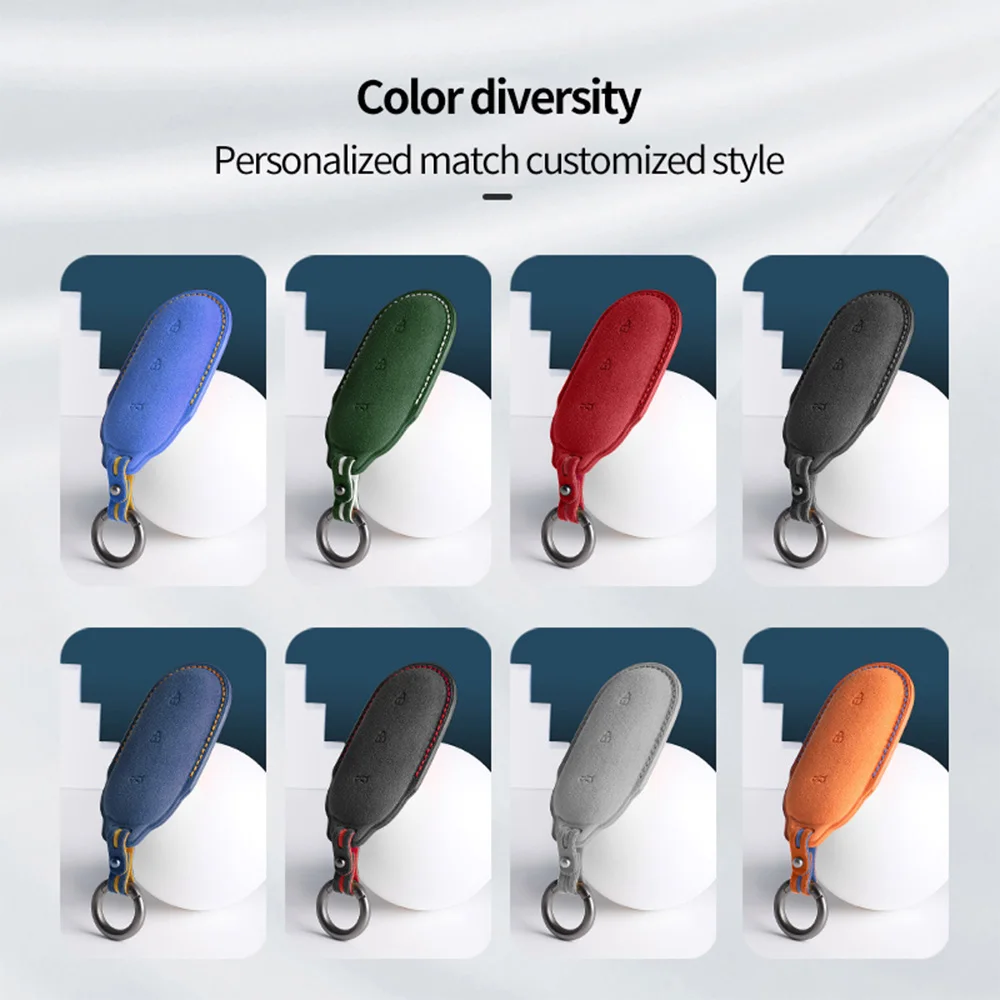 For LEADING IDEAL LiXiang L9 L8 L7 Alcantara Smart Key Keyless Remote Entry Fob Case Cover Key Case for Car