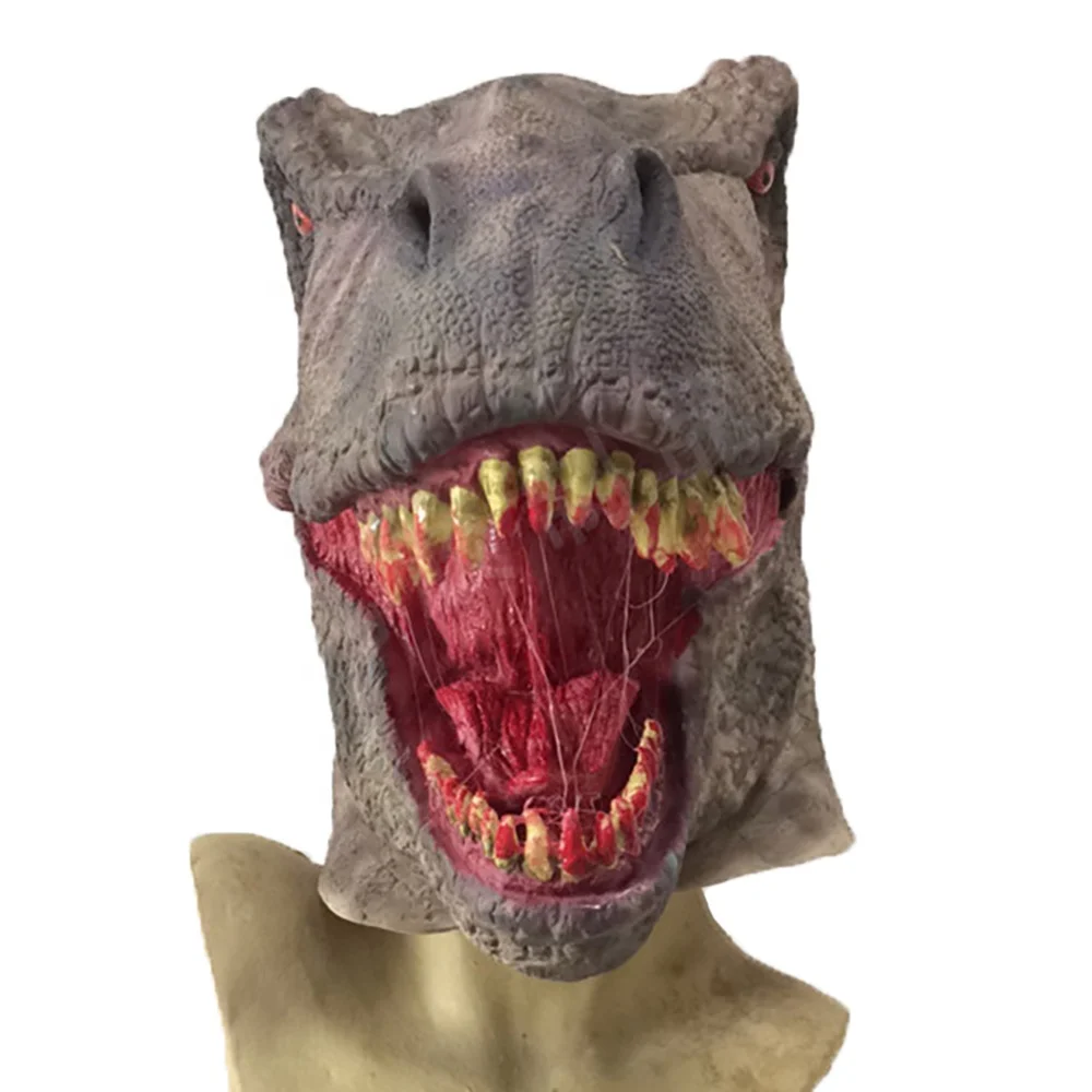 Новинка костюм на Хэллоуин латексный мир Юрского периода 3 маска динозавра тираннозавр рекс реалистичные украшения для вечеринки маски с головой животных
