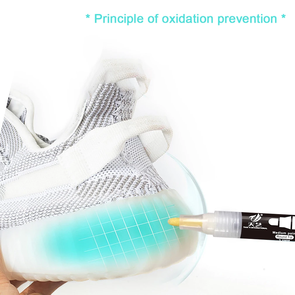 Premium Midsole Marker, Whitening Shoe Soles for Customization Paint on Leather, Suede, Fabric and Soft Foam