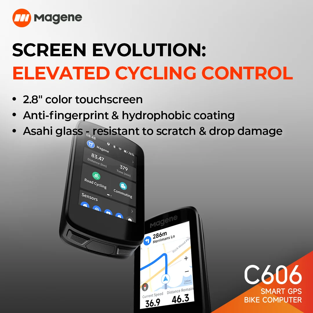 Magene C606 смарт-GPS велосипедный компьютер 2 8 дюймов цветной сенсорный экран Wi-Fi/Bluetooth передача данных настраиваемый дисплей