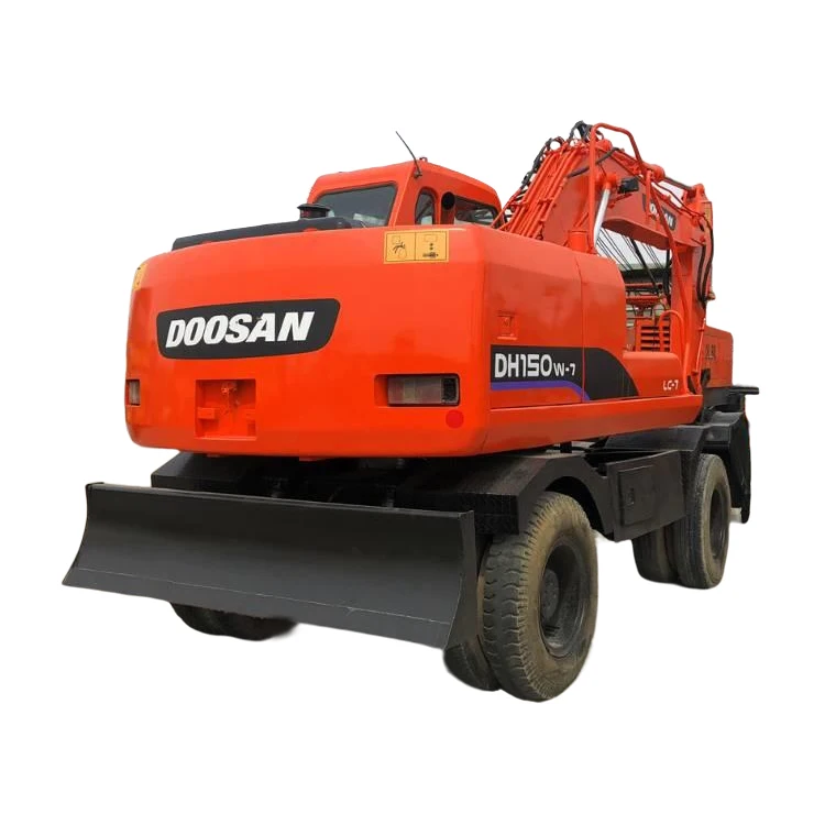Elorry 4 Wheels small doosan dh150w-7 rubber wheeled dimensions used wheel excavators-for-sale