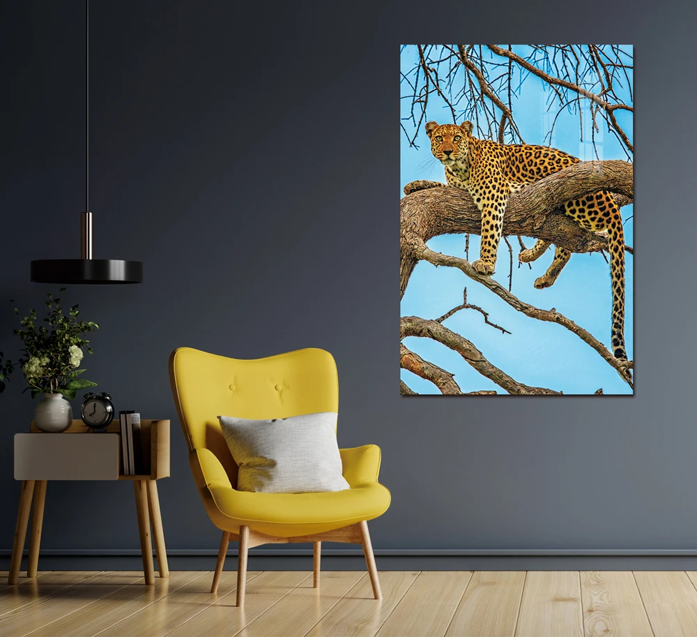 Waterproof high resolution custom canvas printing from animal photo stretch ready to hang cheetah painting