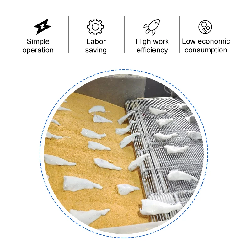 New Electric Stainless Steel Shrimp Meat Batter Breading Machine for Food Processing Industries for use in Food Shops and Farms