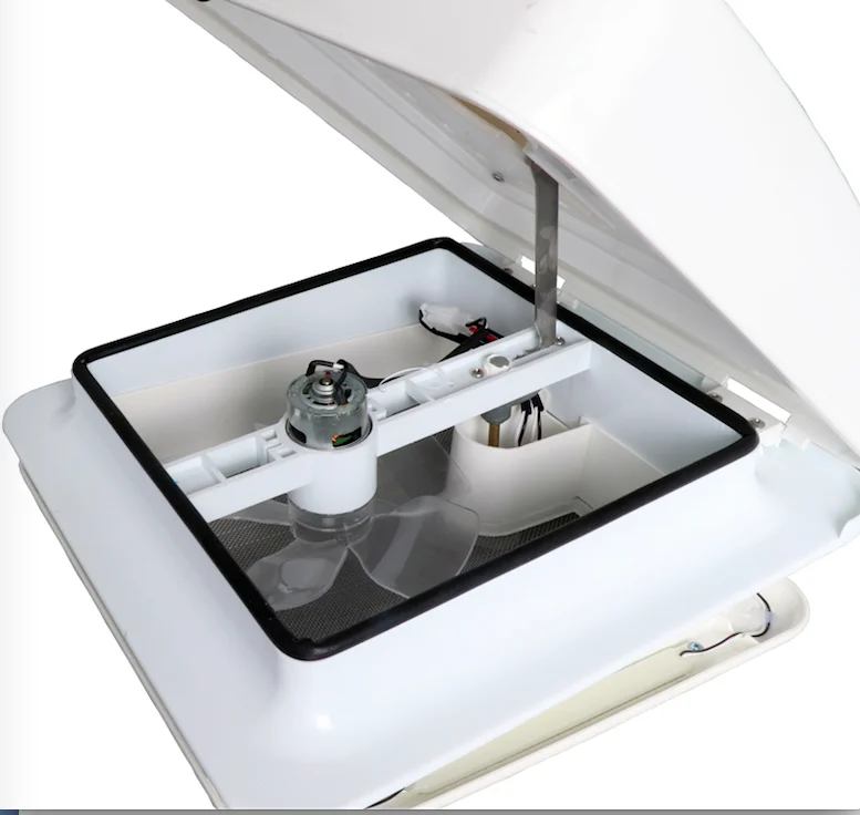 car Window part 12 v 3.6W manual Smoked Exhaust Heat Anti-UV Air Vent cooling ventilation Roof Vent Fan for  Caravan Motorhome