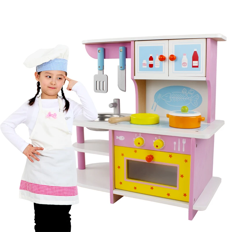 
High Quality Wooden Pretend Play Kids Kitchen Toy Set For Kids 