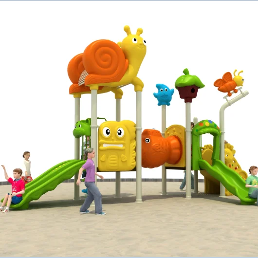 Outdoor Park Playground Animal Series Amusement Equipment Slides Plastic Sliding Games for Kids
