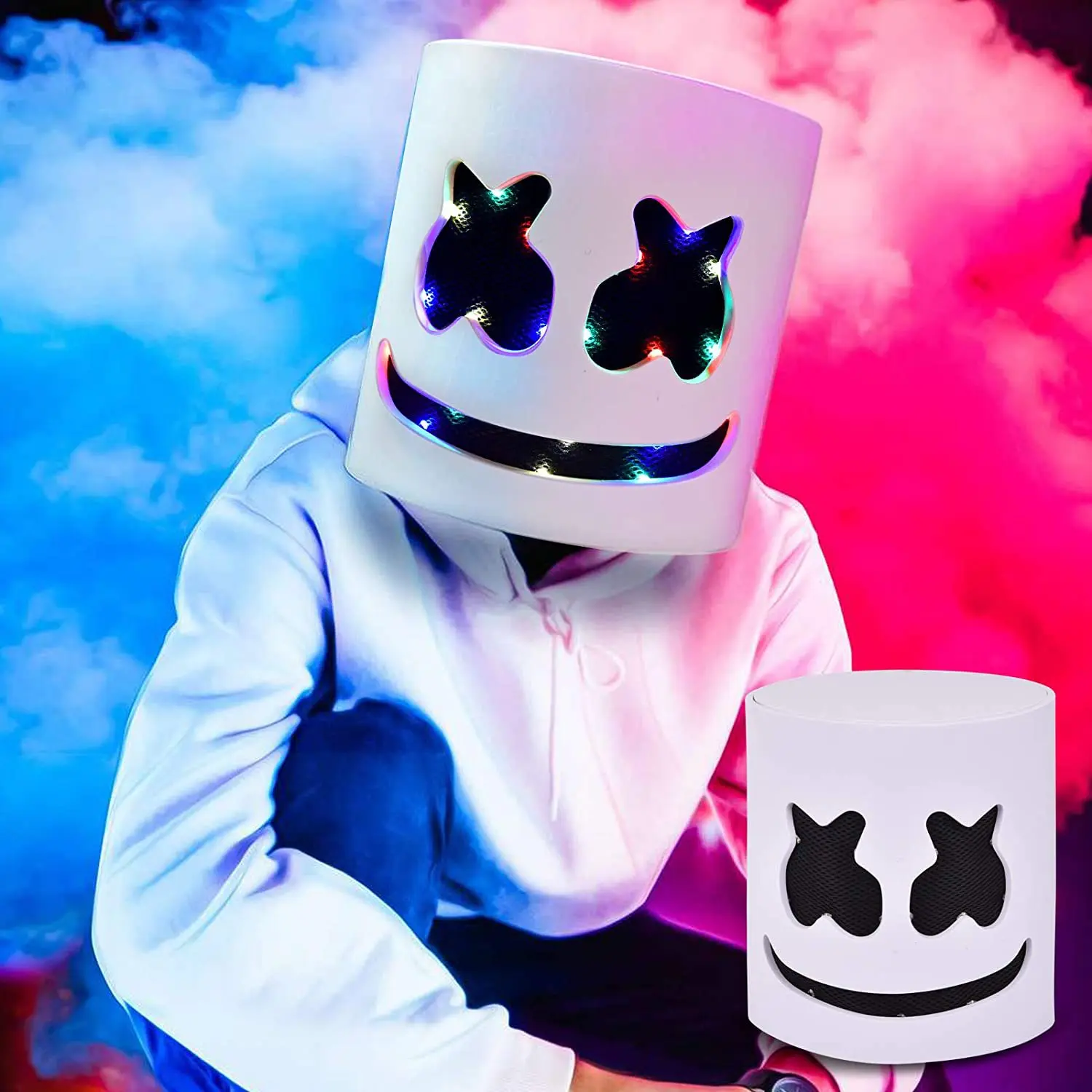 Halloween Party Cosplay Mask and Music Festival Full Head Masks Helmet Halloween LED Glow DJ Mask