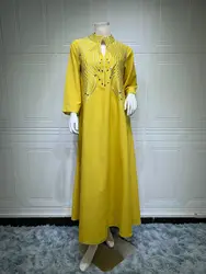 New Dubai Chiffon Women Long Dinner Islamic Abaya Muslim Dresses