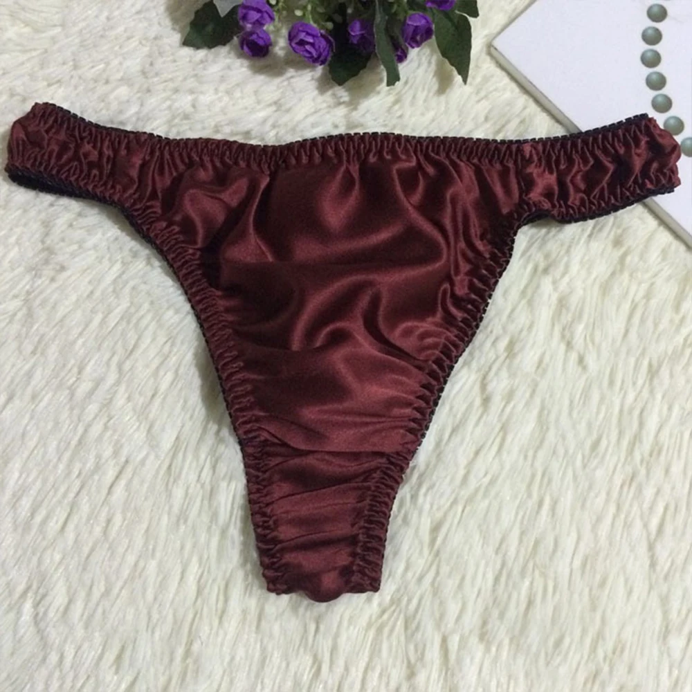 New Arrival Top Quality Sexy Thong for Men Wholesale Men Underwear 100% Mulberry Silk