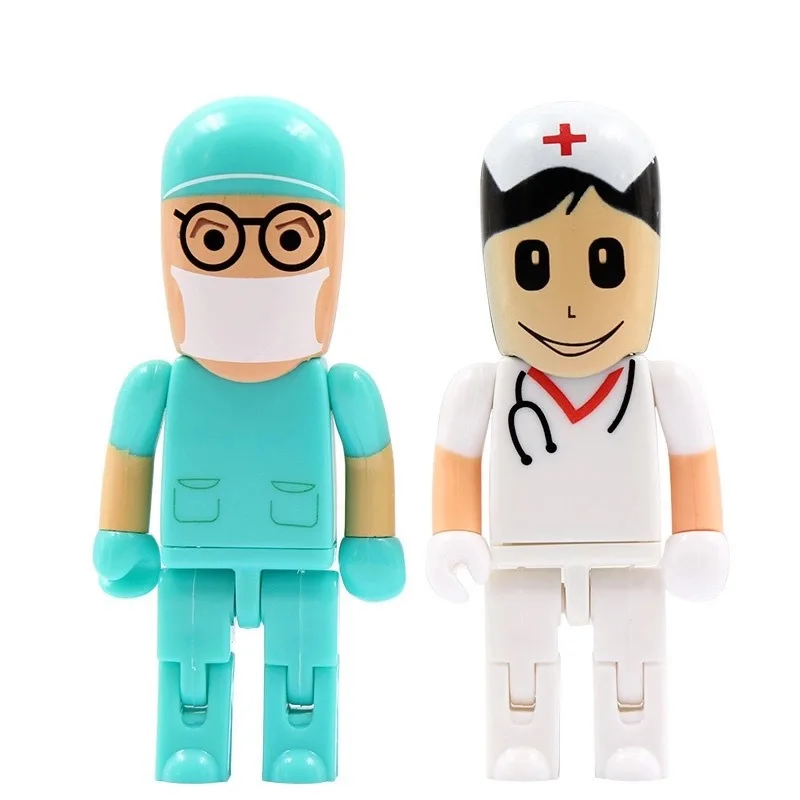 Usb flash drive customized creative 8G doctor  flash drive plastic 16G robot high-speed USB