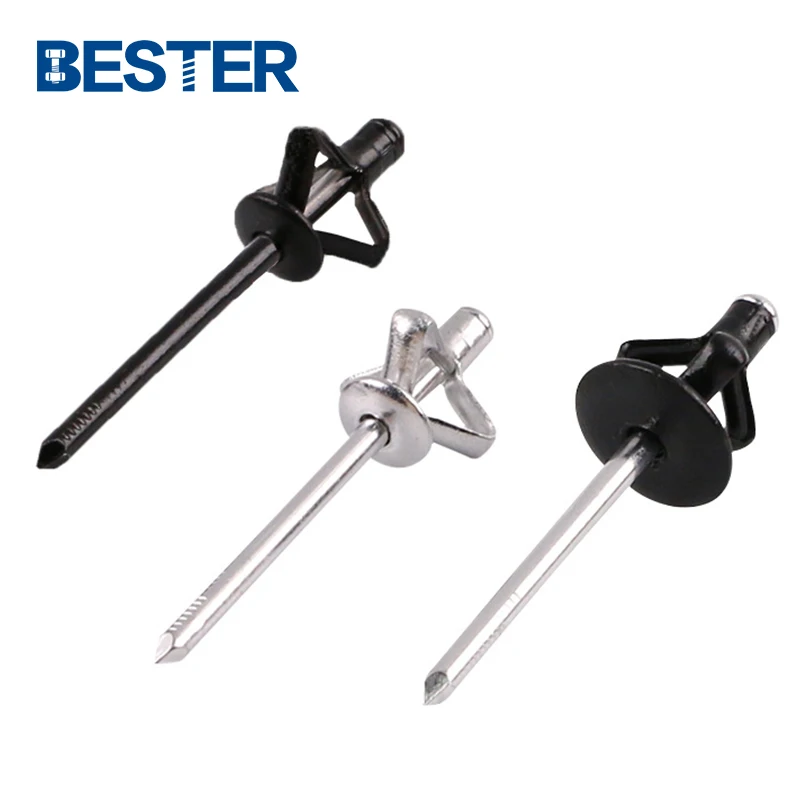 Black paint stainless steel Aluminum large flange big round head waterproof metal  bulb-tite blind rivet
