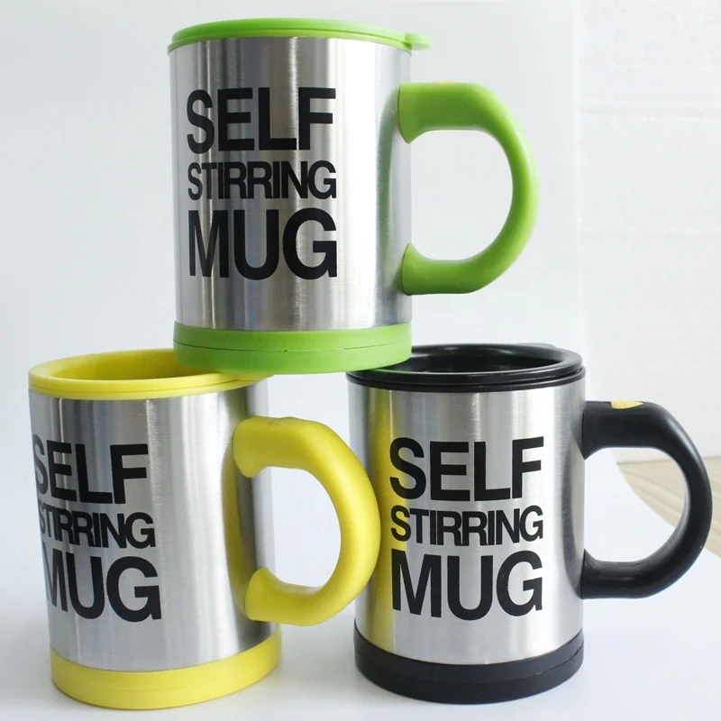 Business gift stainless steel magnet wholesale magnetic holder keep caddy 12oz automatic stirring coffee cup