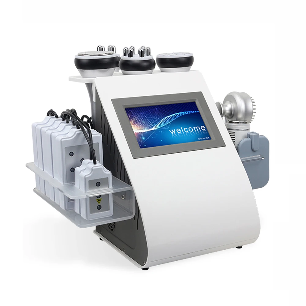 S SHAPE Ultrasound RF Face EMS Skin Cool Vacuum Pump Suction Cup Multi-function Slim Beauty Machine