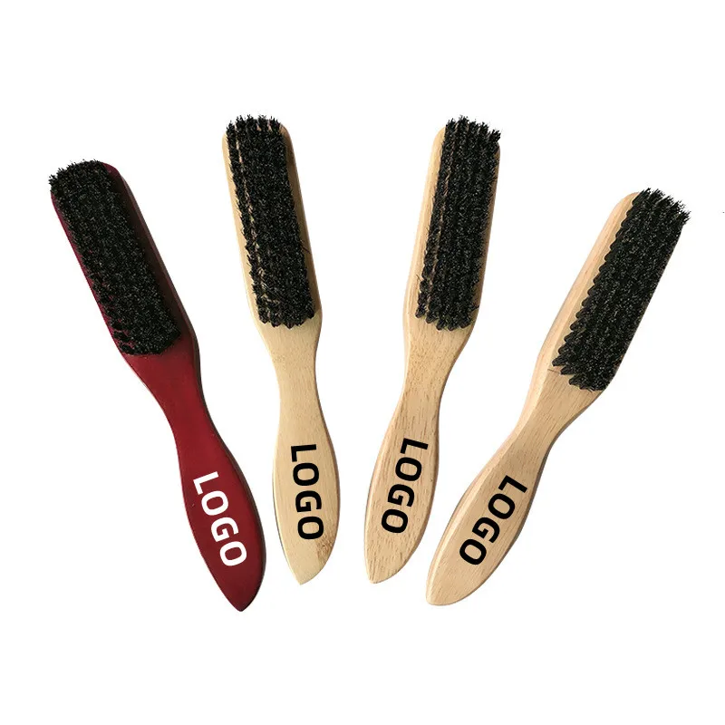 Private Label Professional Wood Hair Styling Beard Brush Boar Bristles For Men Wholesale 2024 Custom Logo