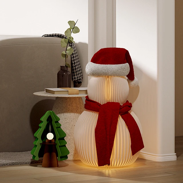 2022 NEW Christmas Snow Man With Xmas Hat And Christmas Red Scarf Folding Snow Man For Indoor Used