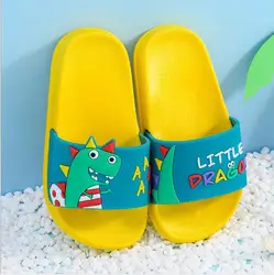 Wholesale Cartoon Kids Girls Boys Dinosaur Printed Indoor Slippers Summer Outdoor Bathroom Sandals Shoes slippers for children