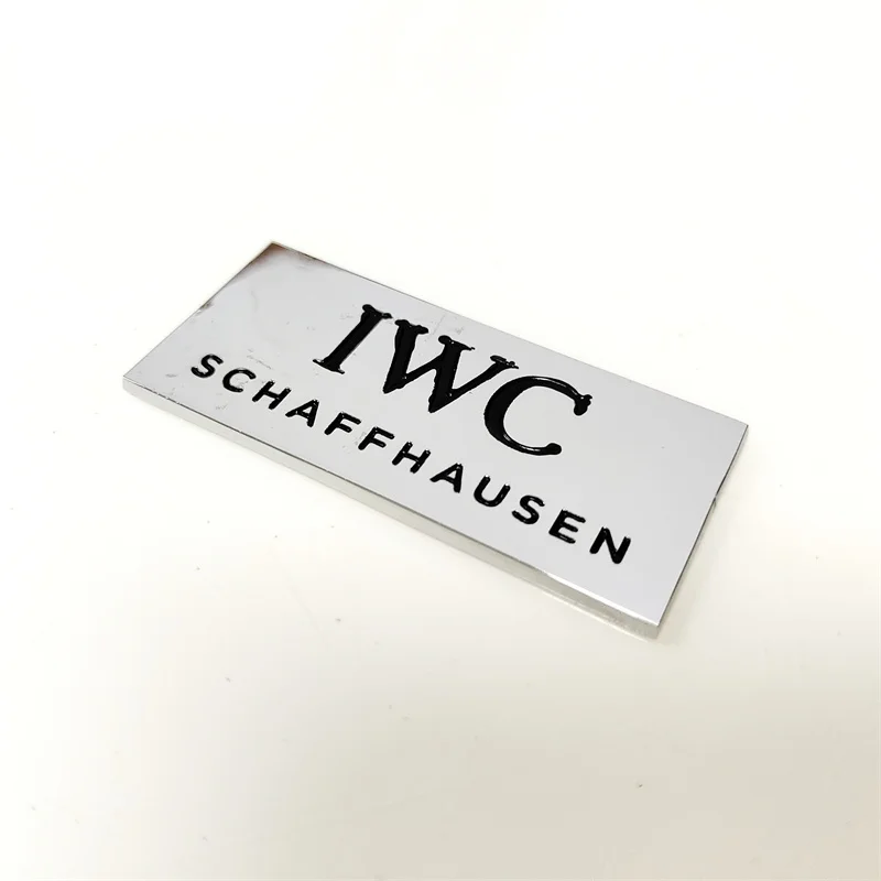 Custom Metal Sticker Emblem 3M adhesive 3D embossed text Logo for equipment car bike factory wholesales