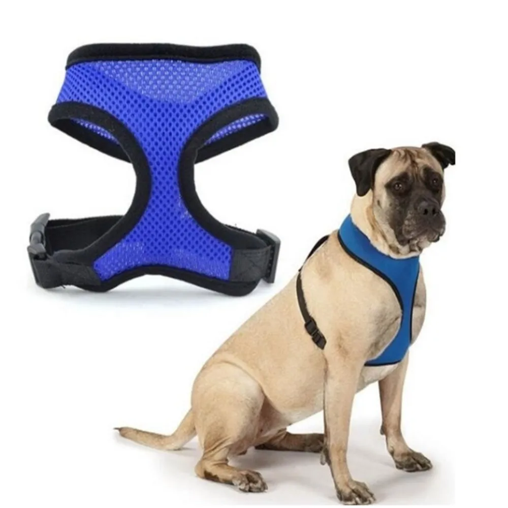 Adjustable Soft Breathable Dog Harness Mesh Vest Harness for Dogs Pet Collar Pet leash