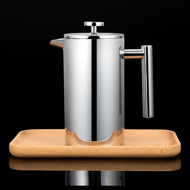High Quality 304 Stainless Steel Double Wall Insulated French Press Coffee Maker Press Pot Coffee Plunger Coffee Accessories