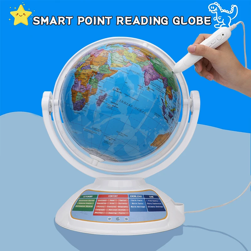 OID click and talking Smart Globe Adventure AR Educational World Geography Kids Learning Toy