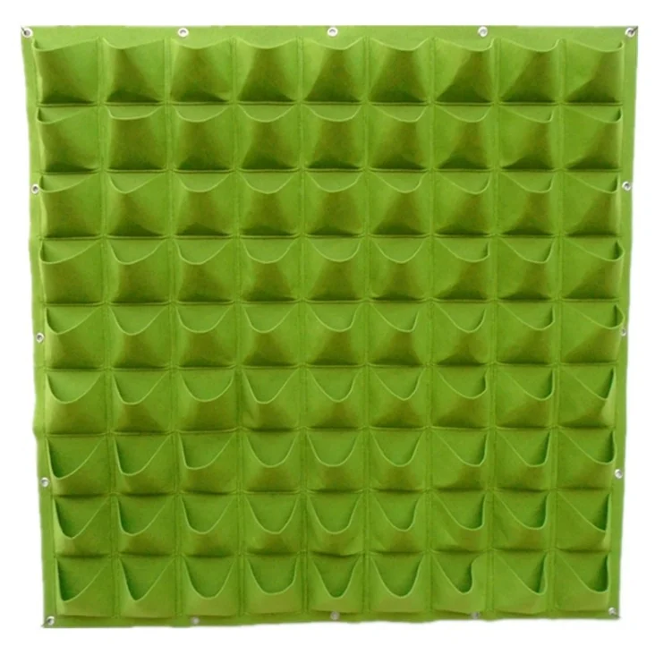  9/18/25/36/49/64/72 Pockets Garden Felt Fabric Vertical Wall Hanging Grow Bags For Indoor and Outdoor