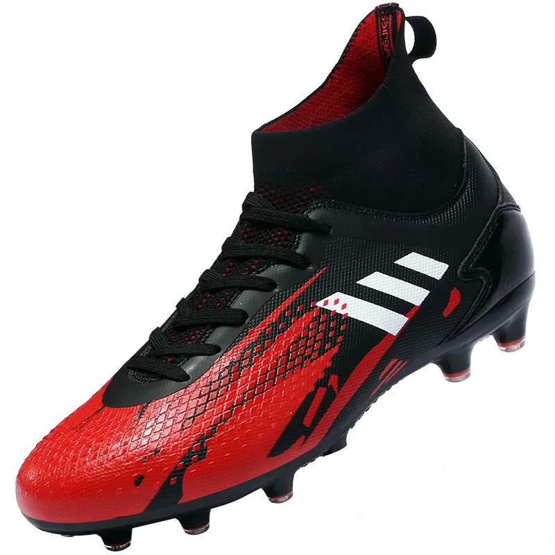 Custom Indoor Lace-up Soccer Shoes Football Boots Comfortable Cleats Men Outdoor Soccer Shoes