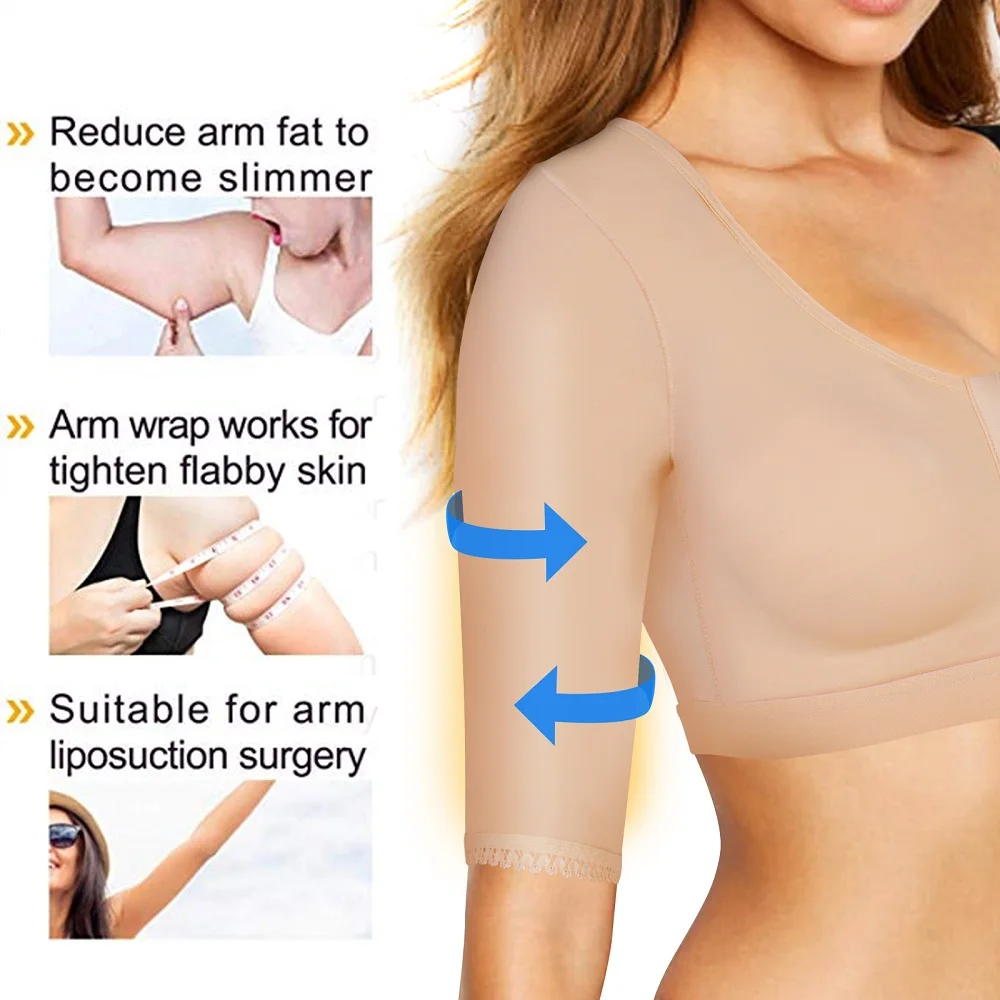
Women Shaper Tops Arm Compression Post Surgery Front Closure Bra Tank Top Shapewear 