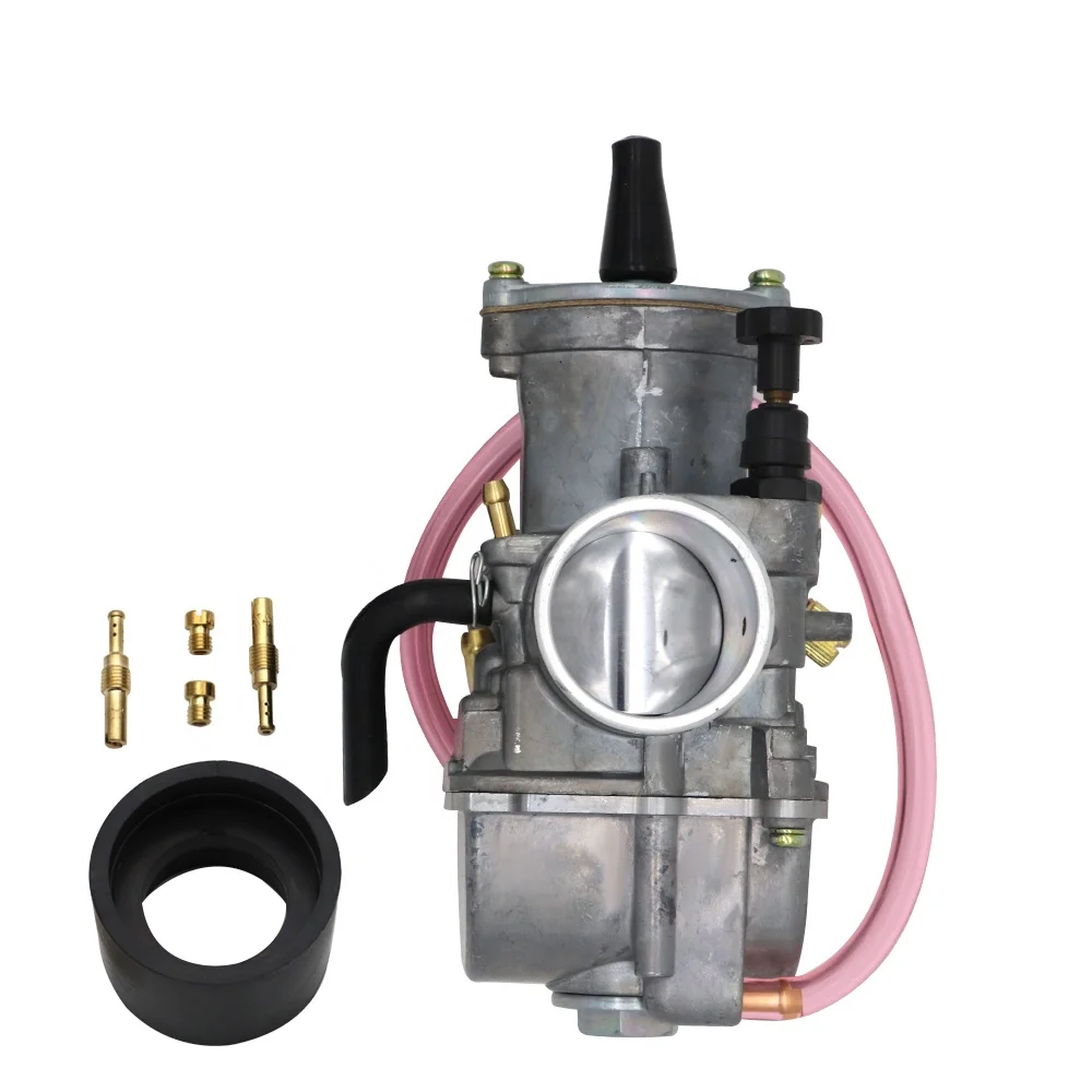 Carburetor 34mm OKO 2-Stroke Racing Flat Side PWK Carb W/ Power Jet Gy6 150cc