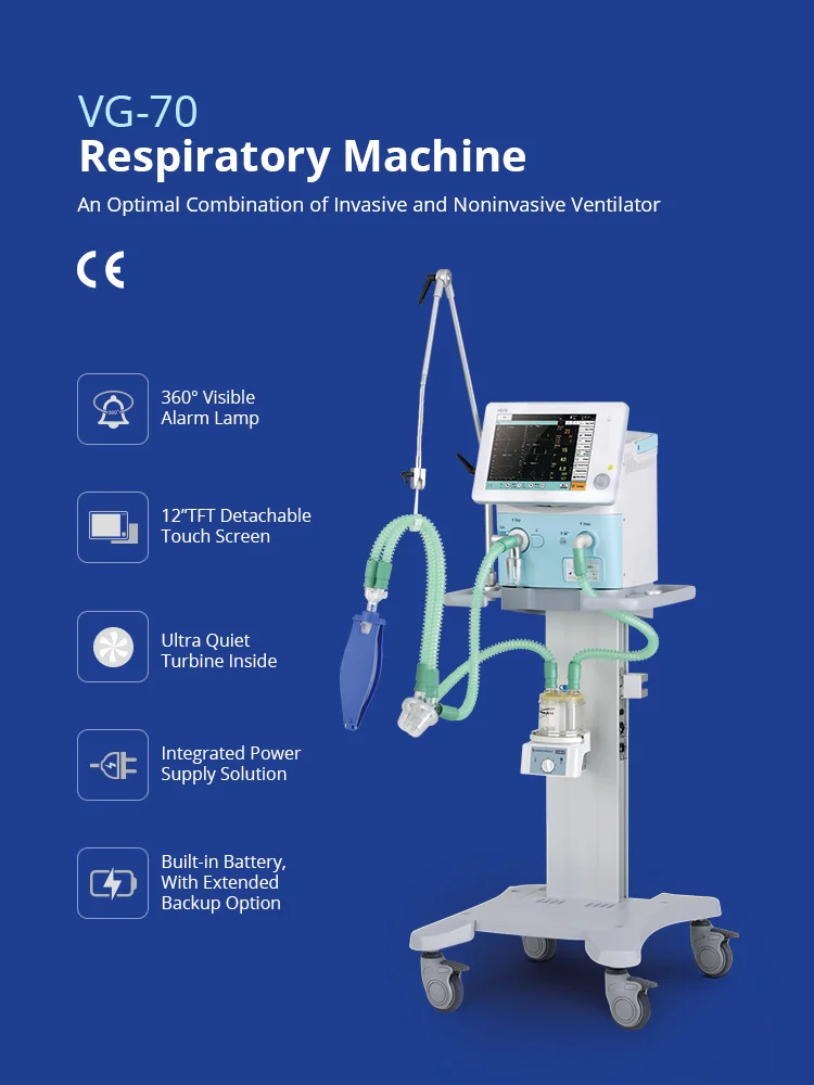 Portable Respiratory Machine with CE High-end Aeonmed VG70 ICU ventilators