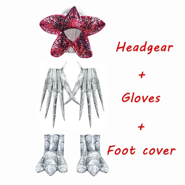 Kids Halloween Stranger Things 3 Fortress Demogorgon Cosplay Costume Scary Carnival  Creepy Zombie Zentai Bodysuit