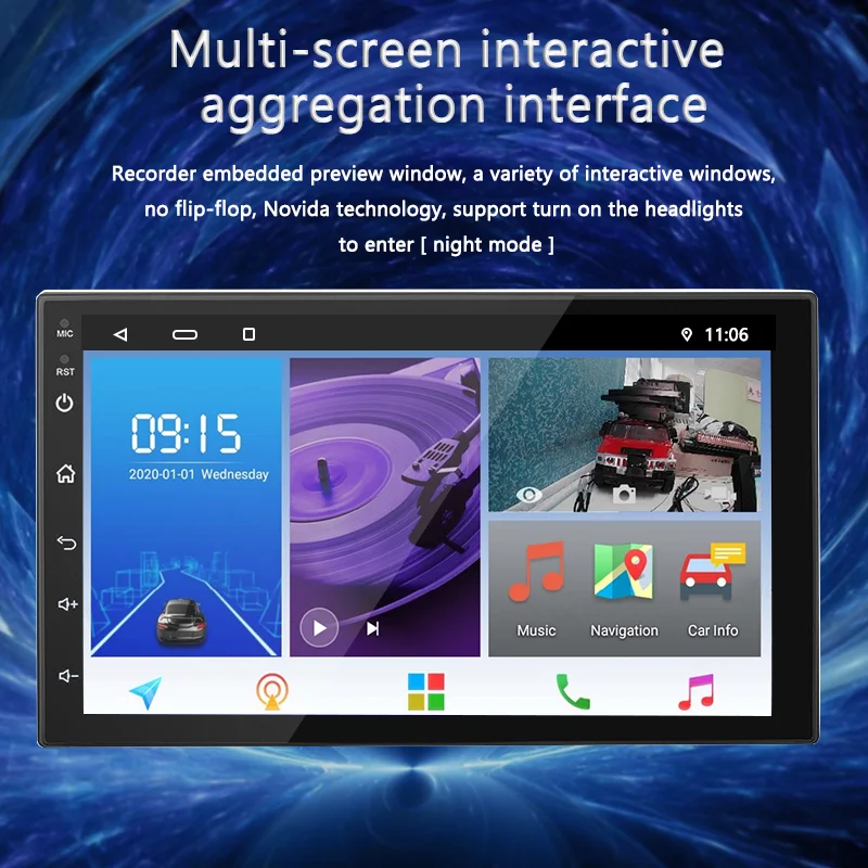 Многоэкранное взаимодействие Android 10,0 Allwinner T5 DSP Carplay DAB Голосовое