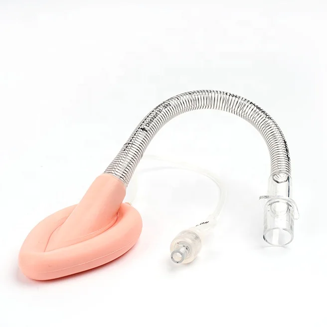 2022 China Low Price Medical Reinforced Flexible Disposable PVC & Silicone Curved Soft Cushion Anesthesia Laryngeal Mask Airway