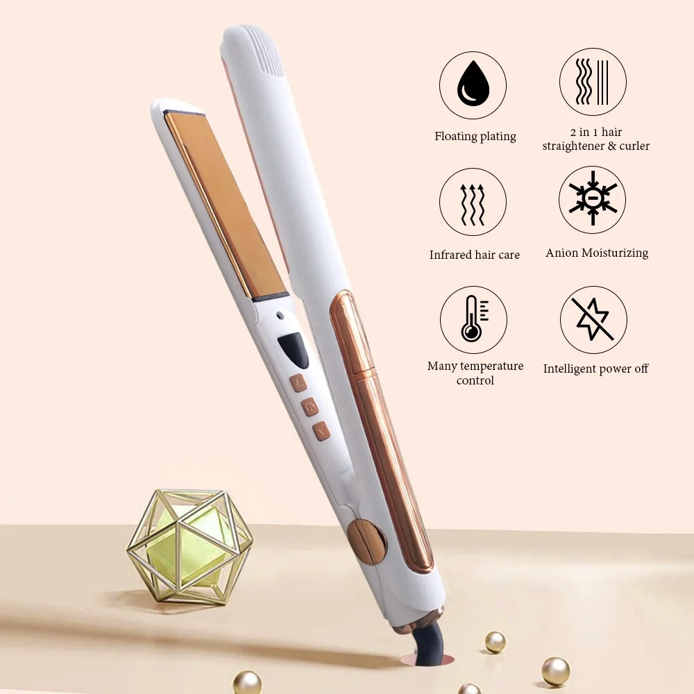 Professional Infrared Hair Straightener LCD Display Ionic Heating FlatIrons Tourmaline Ceramic Flat Irons Hair Straightener