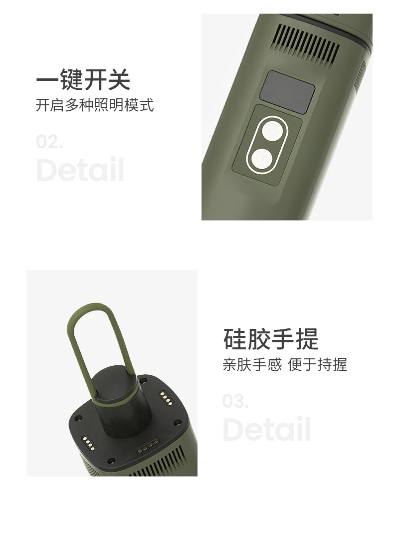 Hot Sale Multi-functional Outdoor Camping Light with Power Bank Lightweight Detachable Rechargeable 7200mAh Smart Camping Lighht