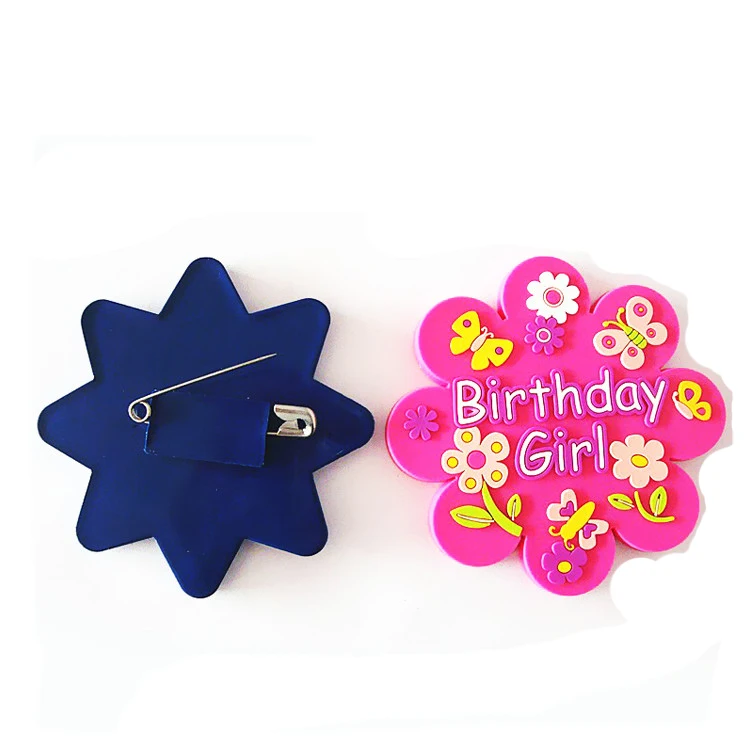 Custom plastic badge for kid, embossed plastic badges for clothes