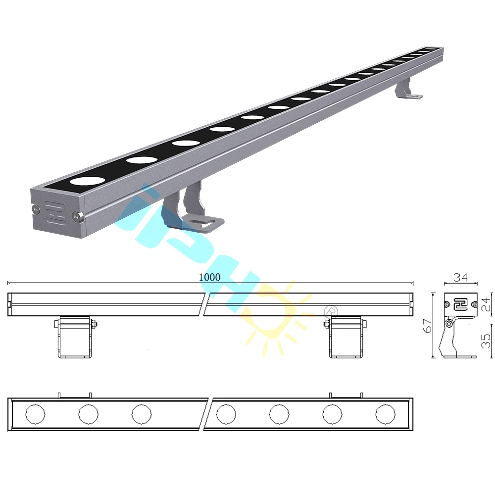 China Goods Wholesale Dmx 512 Wall Washer Outdoor Light Bar Led Pixel Led Wall Washer