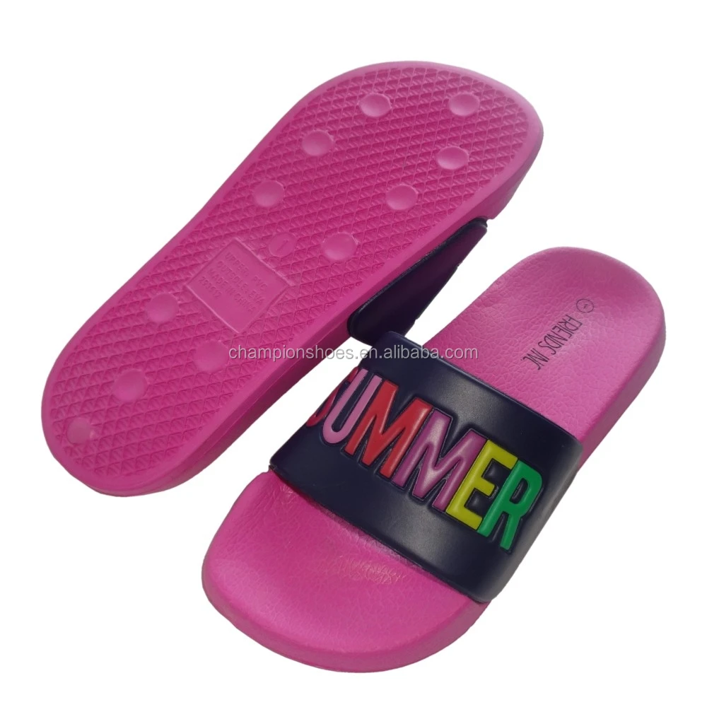 PU Upper Slide Slippers Women Fancy Slippers Sandals
