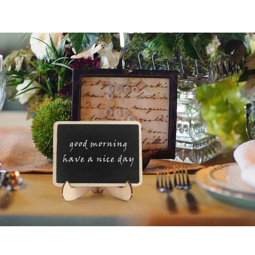 OurWarm, направление для свадебной вечеринки, 10 шт., доска, винтажная деревянная мини-доска, место для карточек, номер свадебного стола